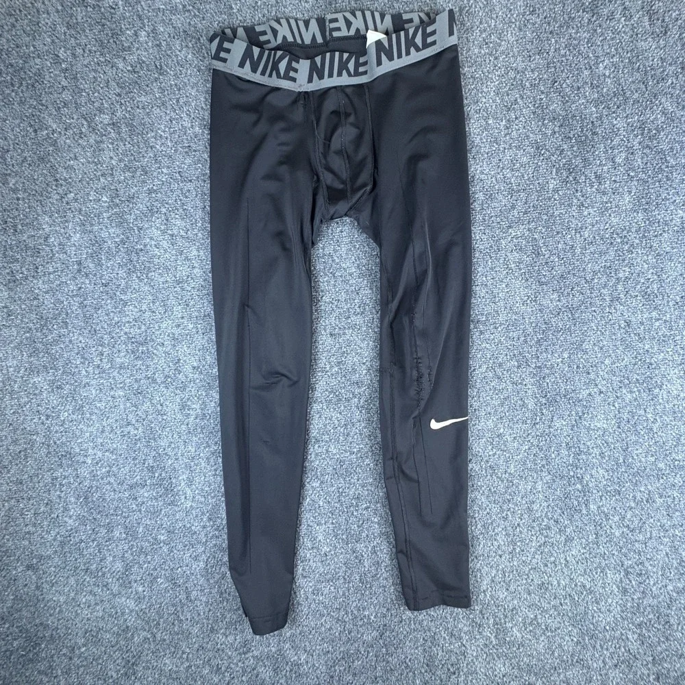 Nike Compression Legging Womens 27x22.5 Black Swoosh Logo Training Activewear